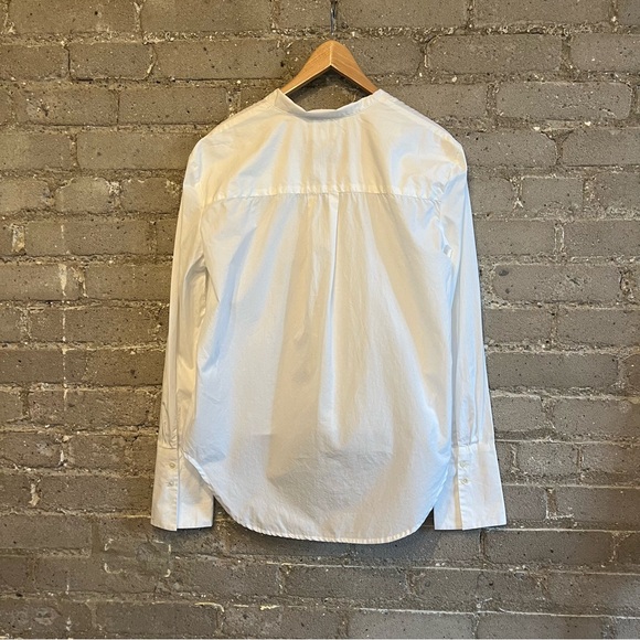 Frame Ruffle Front White Blouse - Size M - Picture 5 of 6